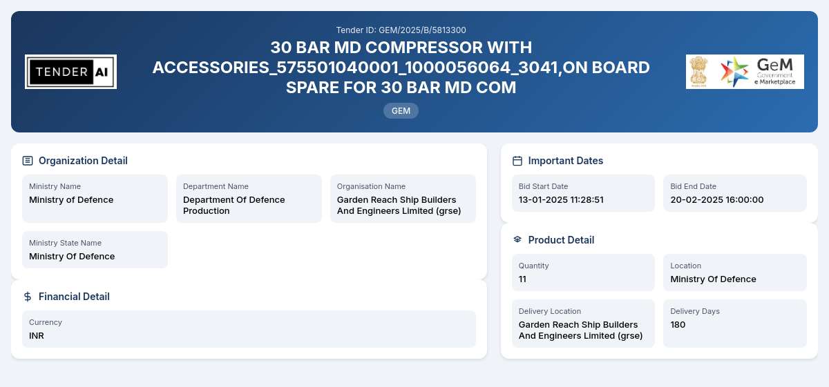 Starting and Working Air Compressor for Yard 3041 ORV Starting and Working Air Compressor for Yard 3041 ORV