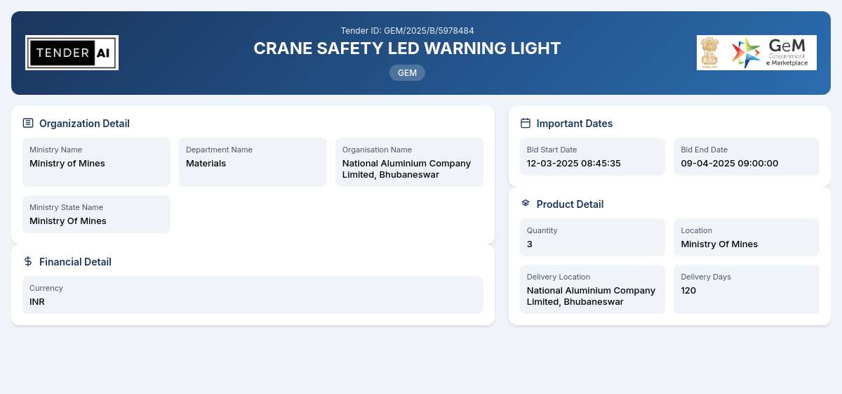 Crane Safety LED Warning Light