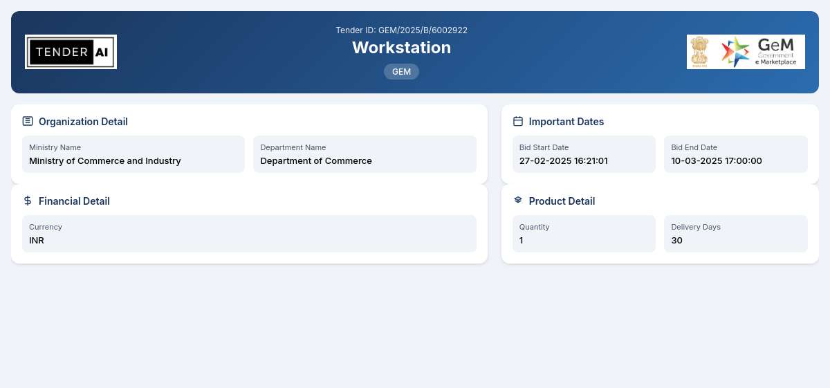 Supply and Installation of Workstations