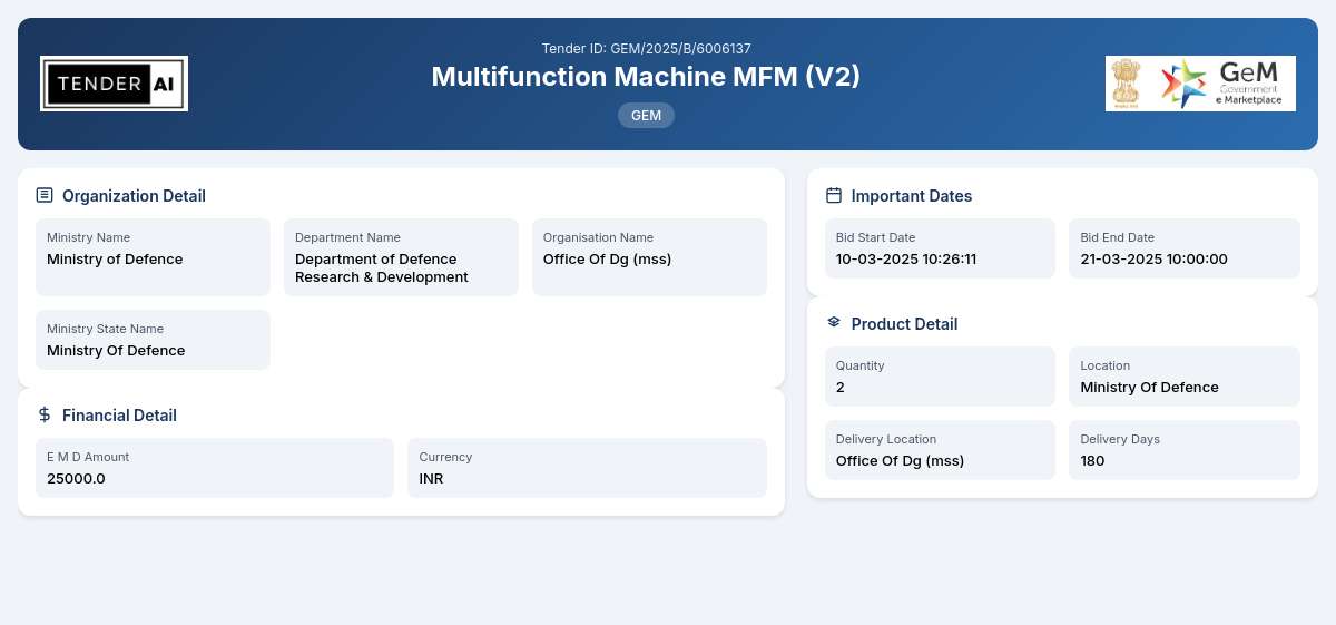 Multifunction Machine MFM (V2)