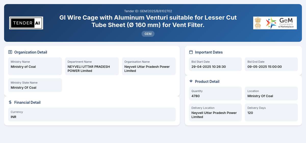 GI Wire Cage with Aluminum Venturi Suitable for Lesser Cut Tube Sheet (Ø 160 mm) for Vent Filter GI Wire Cage with Aluminum Venturi Suitable for Lesser Cut Tube Sheet (Ø 160 mm) for Vent Filter