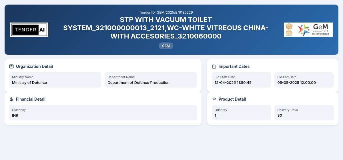 SEWAGE TREATMENT PLANT AND VACUUM TOILET SYSTEM FOR YARD 2121 SEWAGE TREATMENT PLANT AND VACUUM TOILET SYSTEM FOR YARD 2121
