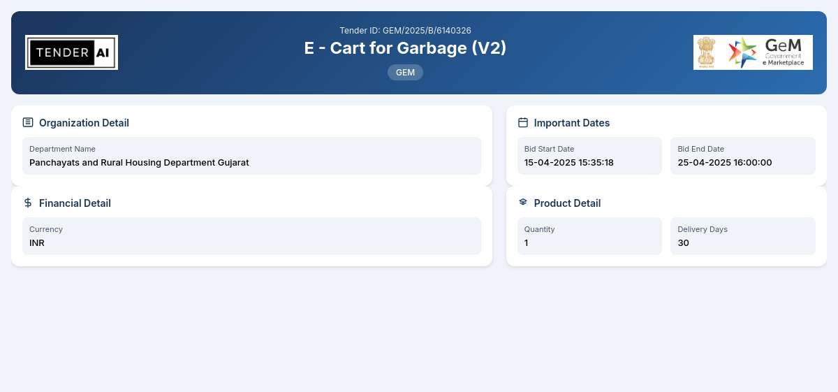 Supply of E-Cart for Garbage (V2)