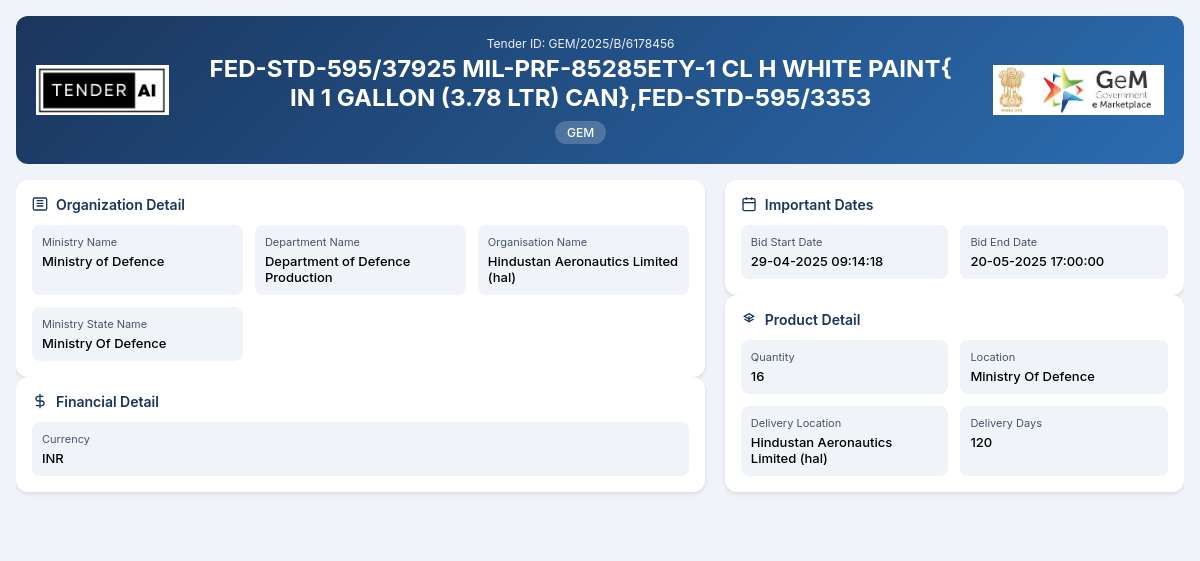 Department of Defence Production Tender by Hindustan Aeronautics Limited (hal) (5cb4f2bef) Department of Defence Production Tender by Hindustan Aeronautics Limited (hal) (5cb4f2bef)