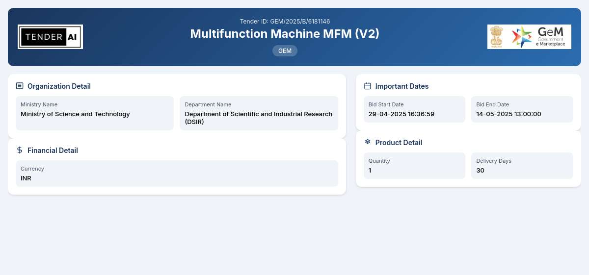 Multifunction Machine MFM (V2) Multifunction Machine MFM (V2)