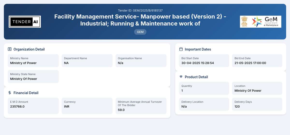 NA Tenders (GEM/2025/B/6185137) NA Tenders (GEM/2025/B/6185137)