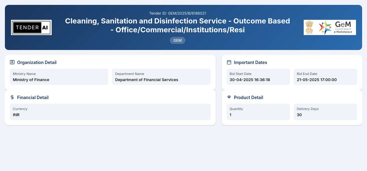 Department of Financial Services Tender by Lic - Life Insurance Corporation Of India (GEM/2025/B/6186021) Department of Financial Services Tender by Lic - Life Insurance Corporation Of India (GEM/2025/B/6186021)