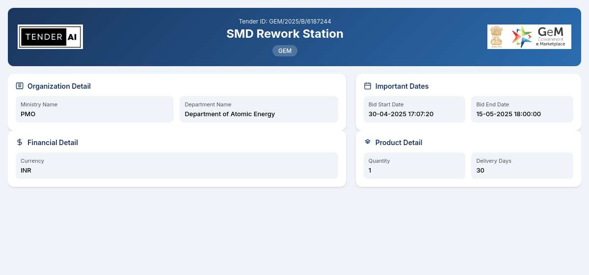 SMD Rework Station - Department of Atomic Energy SMD Rework Station - Department of Atomic Energy