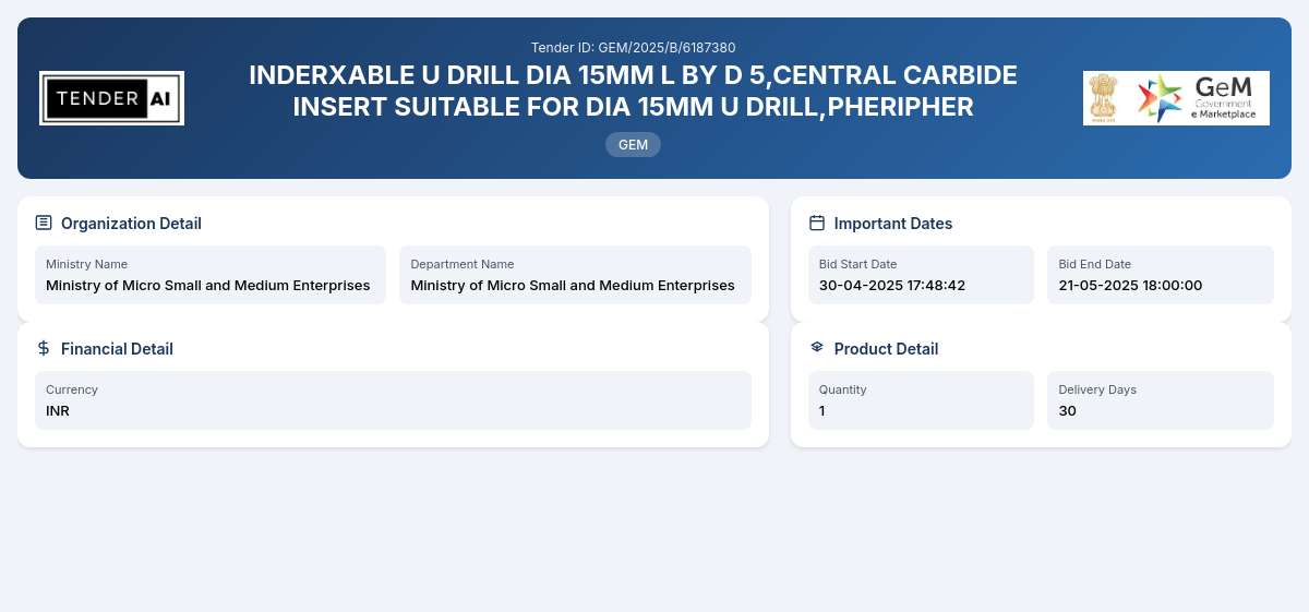 Ministry of Micro Small and Medium Enterprises Tender by Development Commissioner (micro Small & Medium
Enterprises) (1e0aaef16) Ministry of Micro Small and Medium Enterprises Tender by Development Commissioner (micro Small & Medium
Enterprises) (1e0aaef16)