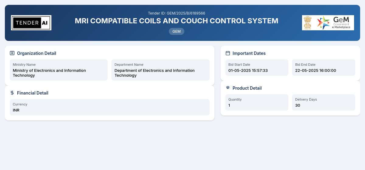 MRI Compatible Coils and Couch Control System MRI Compatible Coils and Couch Control System