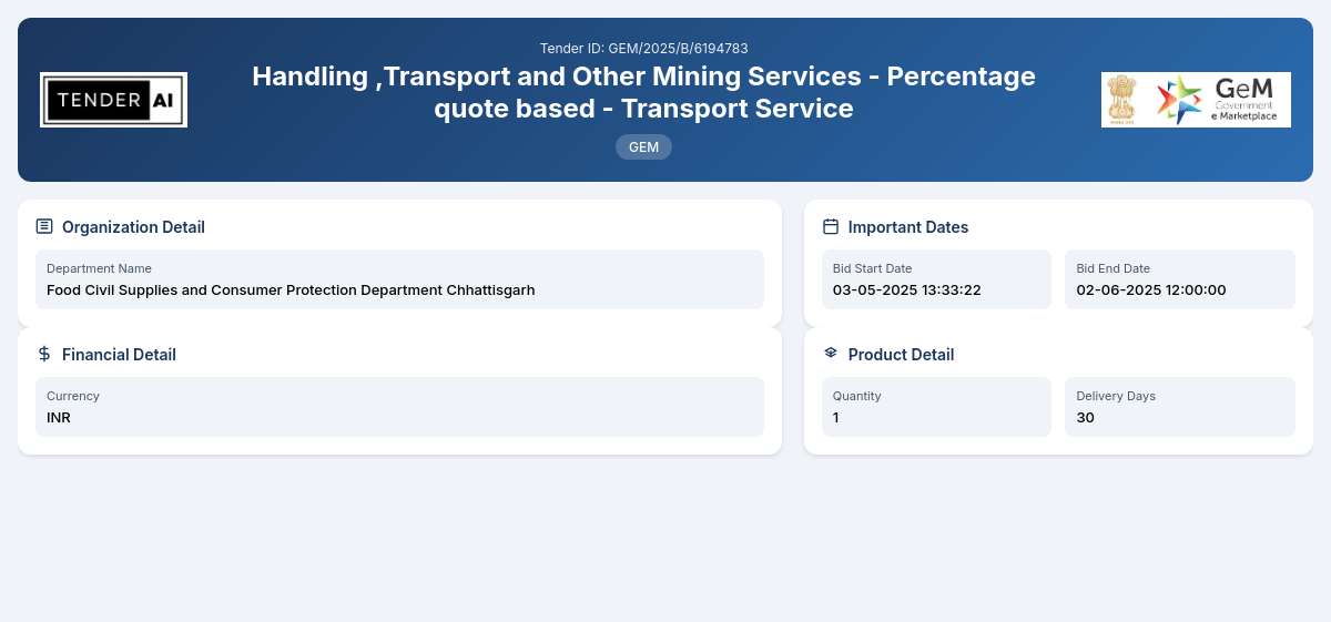 Transport Services for Mining Operations Transport Services for Mining Operations