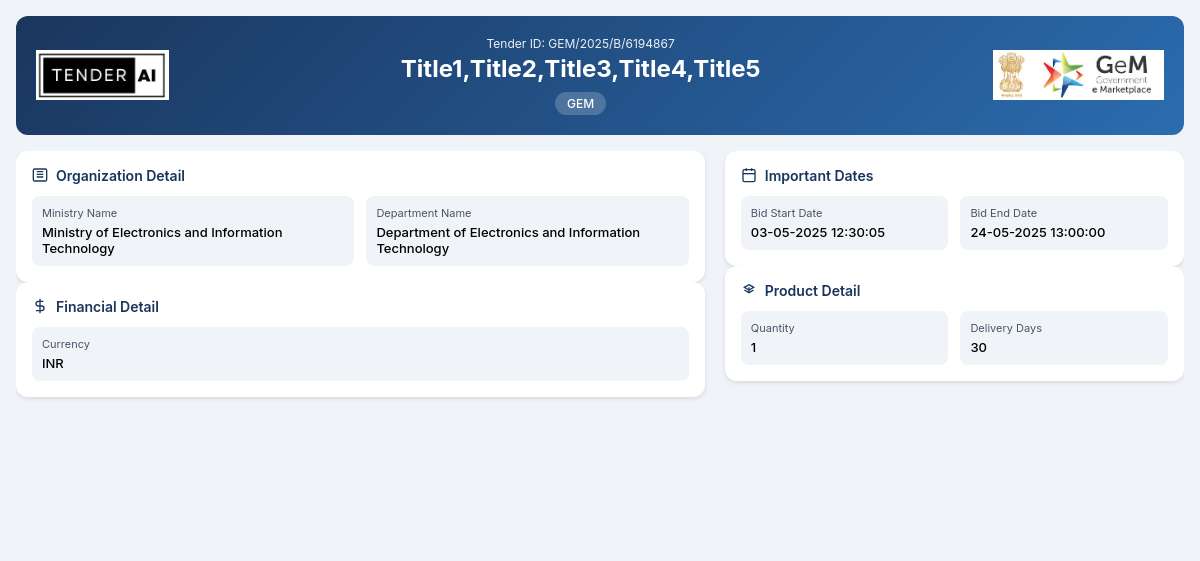 Department of Electronics and Information Technology Tender by Meity Head Quarter (GEM/2025/B/6194867) Department of Electronics and Information Technology Tender by Meity Head Quarter (GEM/2025/B/6194867)